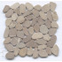 Mozaïek op net | 40x40 cm | Palm Beach Pebbles Tan natuursteen mozaïek, mozaïek, beige, keien, rivierkeien, accentmuur, douche